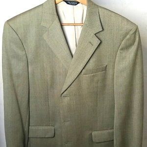 Jos A Bank Men's Three-Button Blazer, 100% Wool Coat Jacket Size 41L